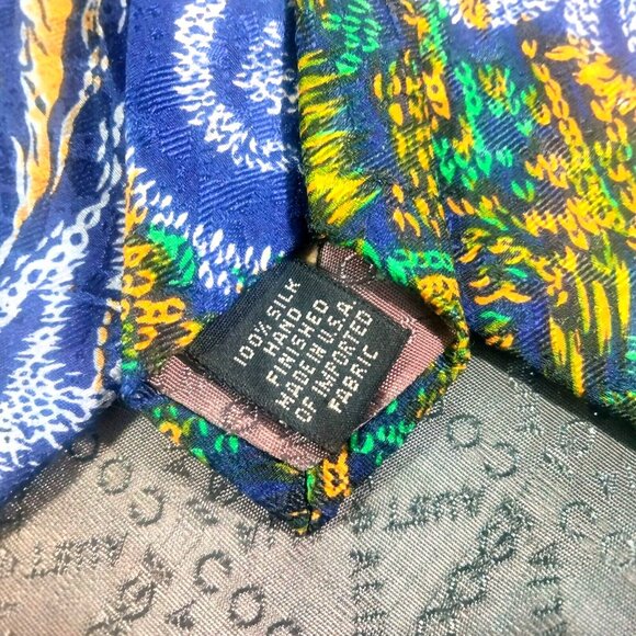Coogi Australia vintage 80's Abstract impressionism silk tie - Picture 4 of 6